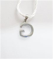 Charm Lucciole Gioielli Woman Alfabeto in White Gold Diamante 0.09 Ct LETTG-L - LETTG-L